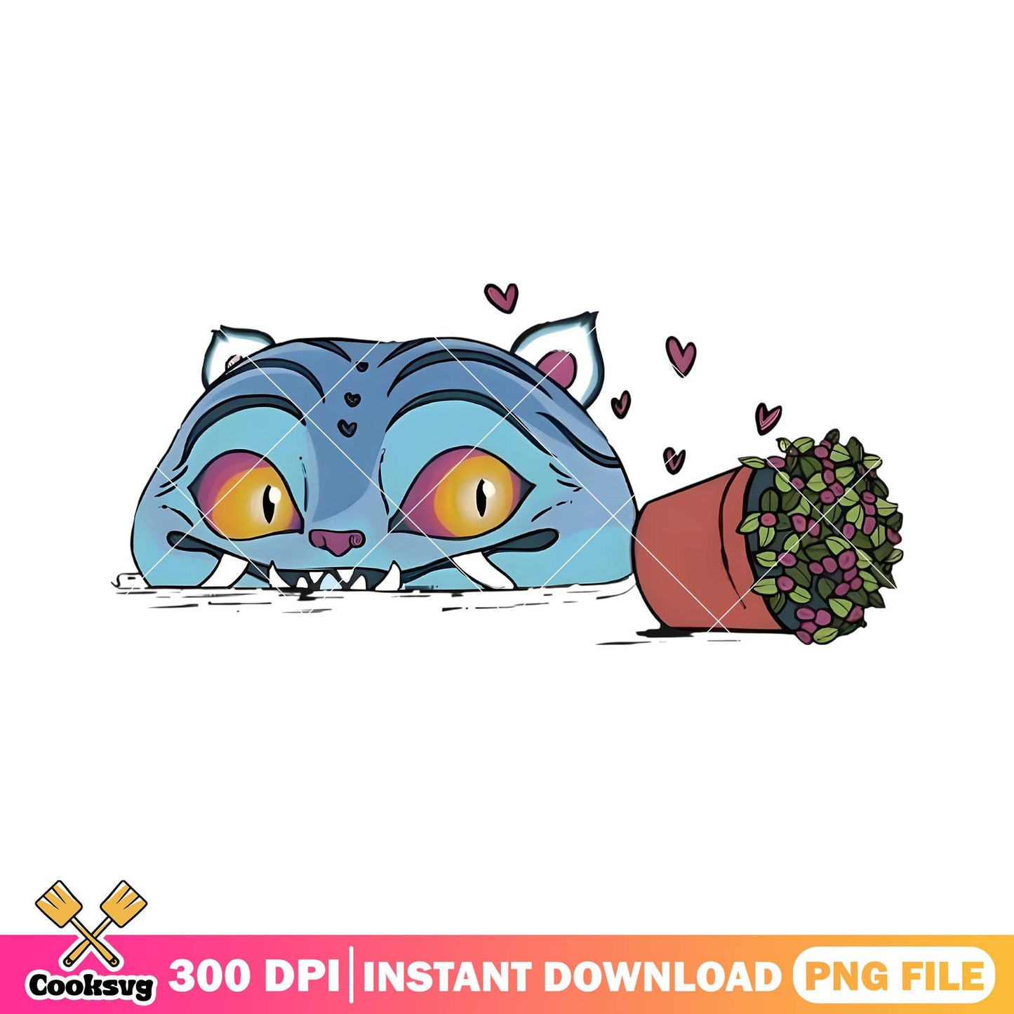 Derpy head flower pot png, derpy tiger​ png, kpop demon hunters png
