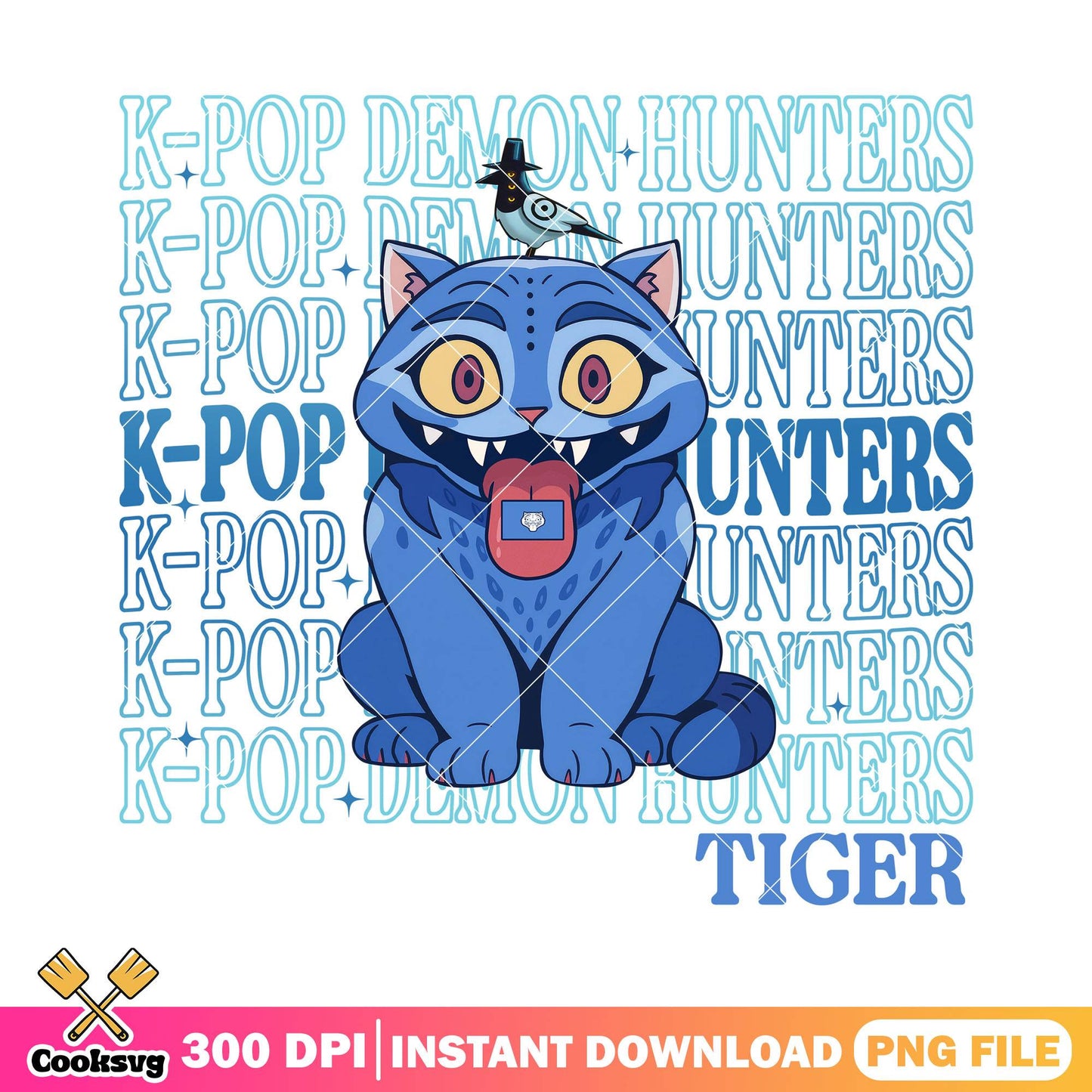 Derpy kpop tiger vibes png, derpy tiger​ png, kpop demon hunters​​ png