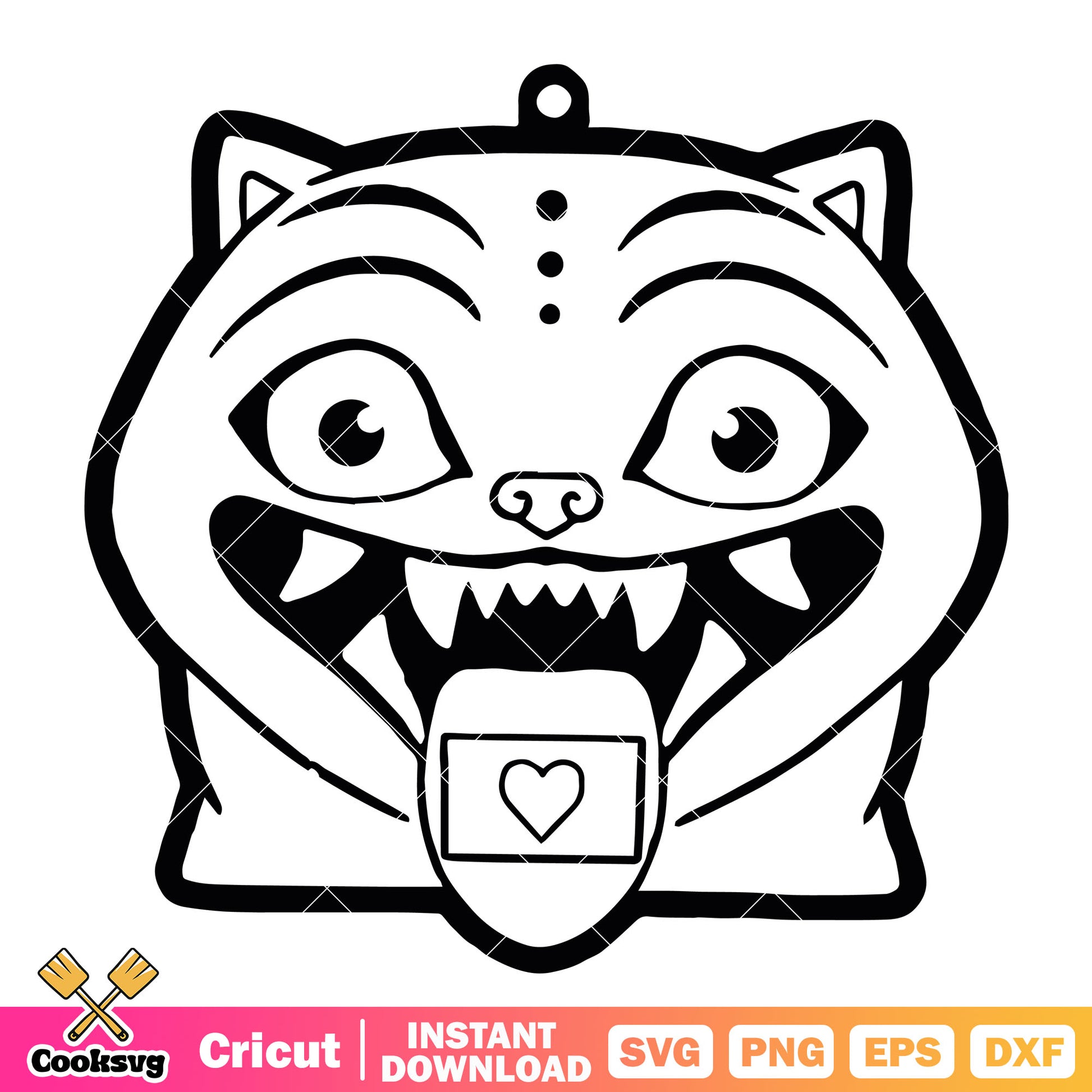 Derpy tiger head outline svg, derpy tiger svg, derpy kpop svg