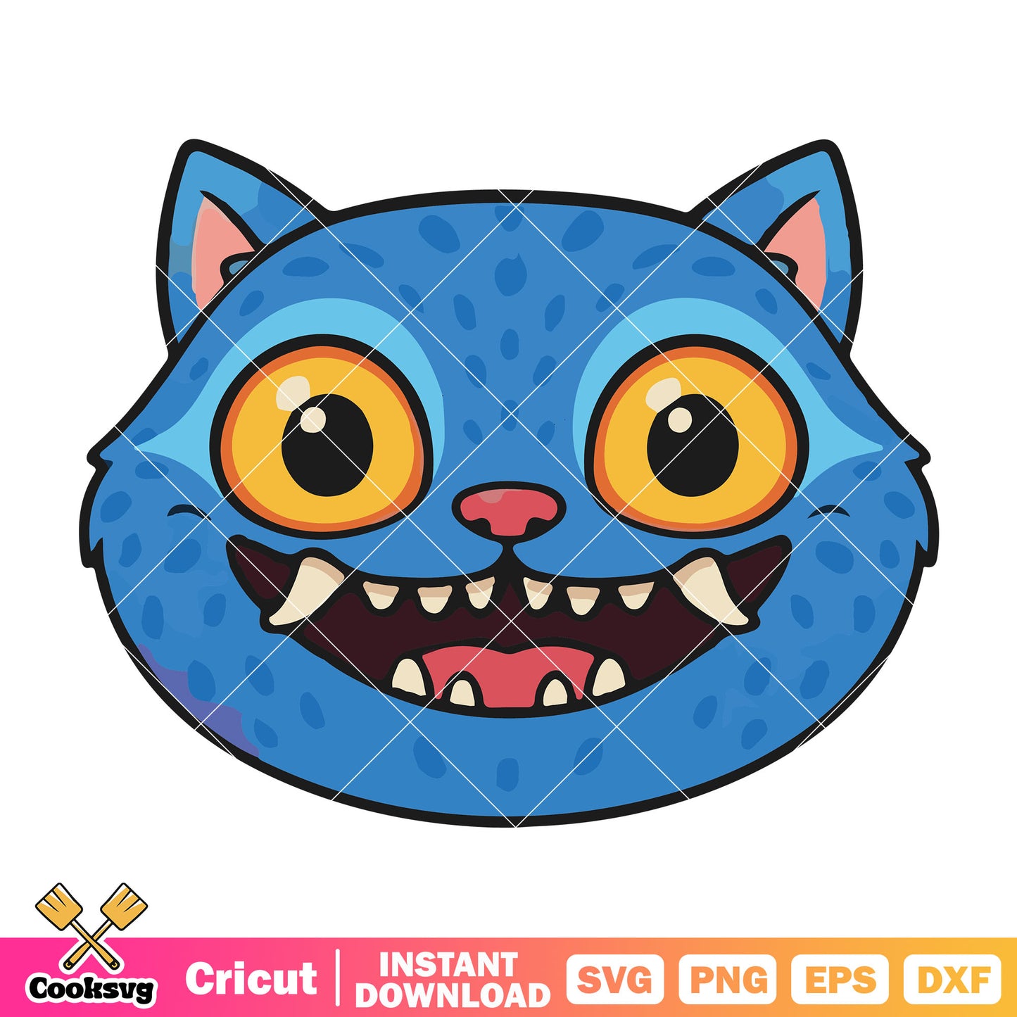 Derpy tiger kpop head svg, derpy kpop svg, kpop demon hunters svg