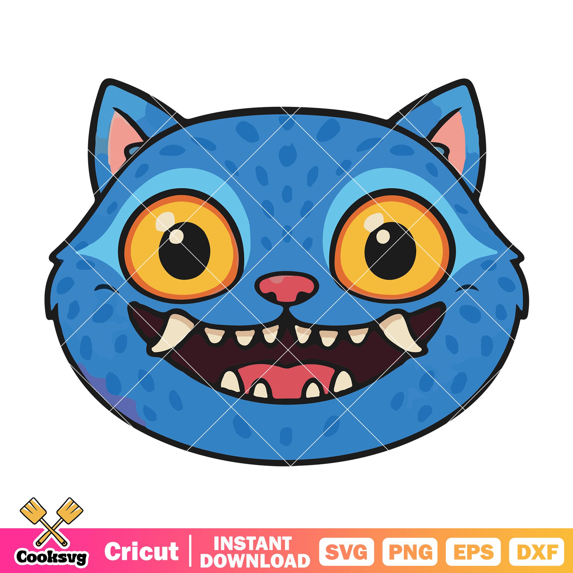 Derpy tiger kpop head svg, derpy kpop svg, kpop demon hunters svg