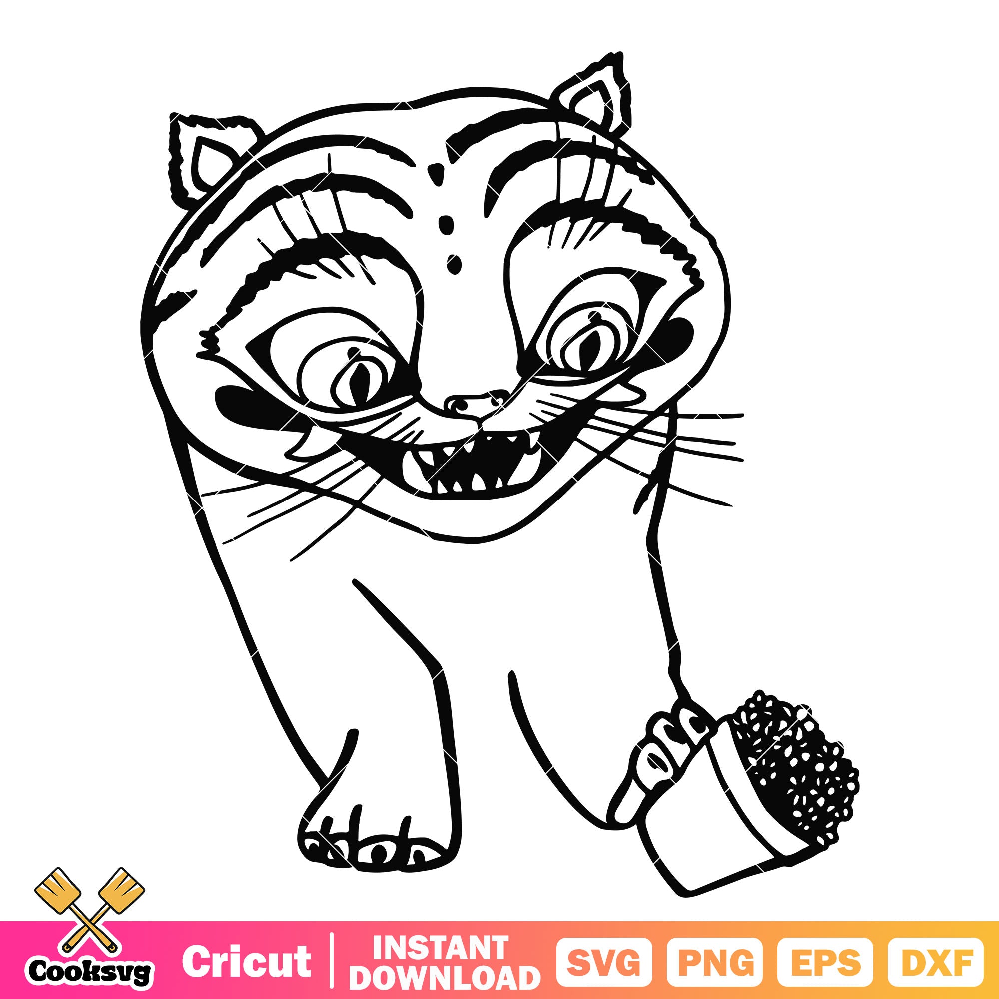 Derpy tiger outline svg, derpy huntrix svg, derpy kpop svg – Cooksvg