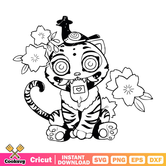 Derpy tiger sussy cute svg, derpy kpop svg, derpy sussy svg
