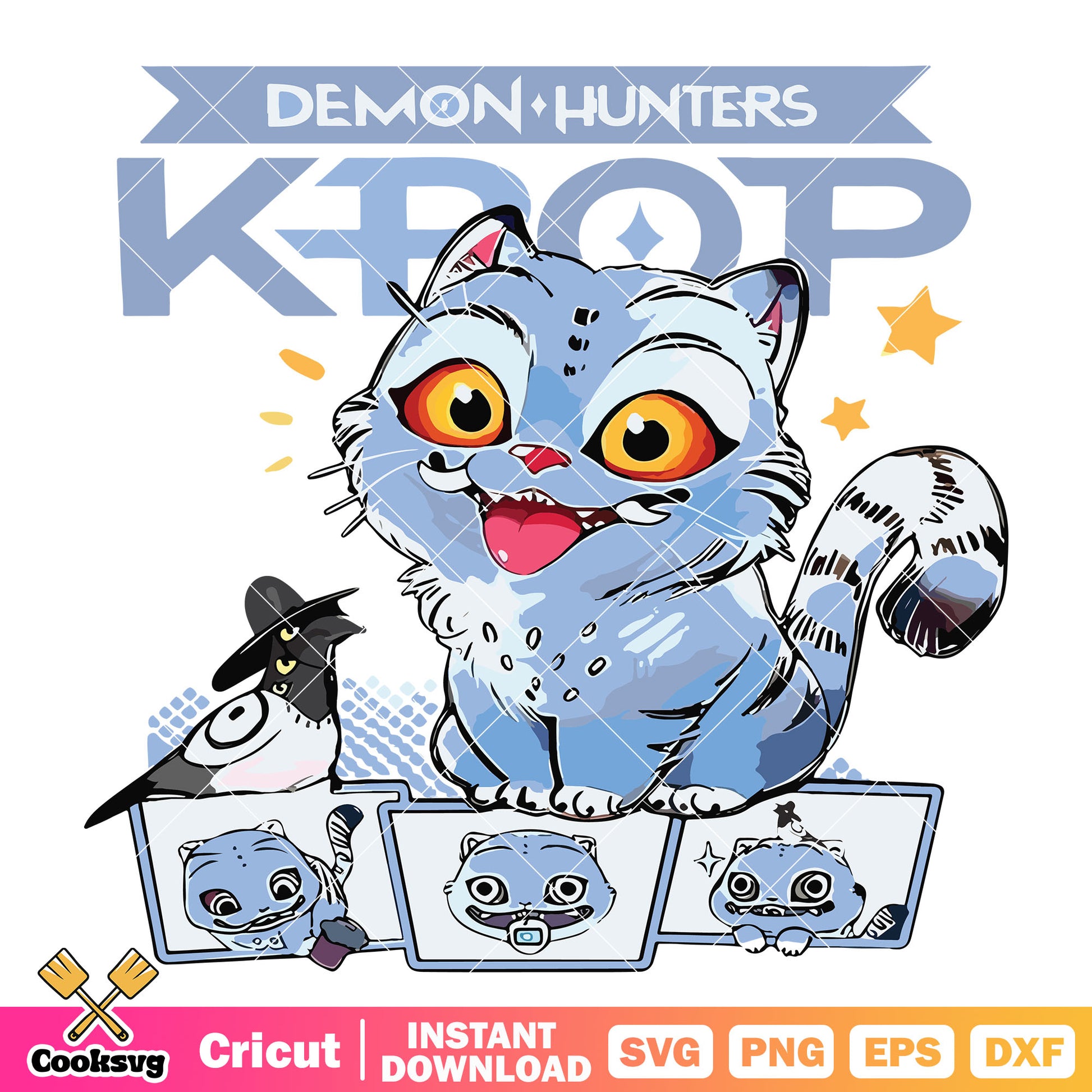 Derpy tiger with sussy svg, derpy sussy svg, kpop demon hunters svg