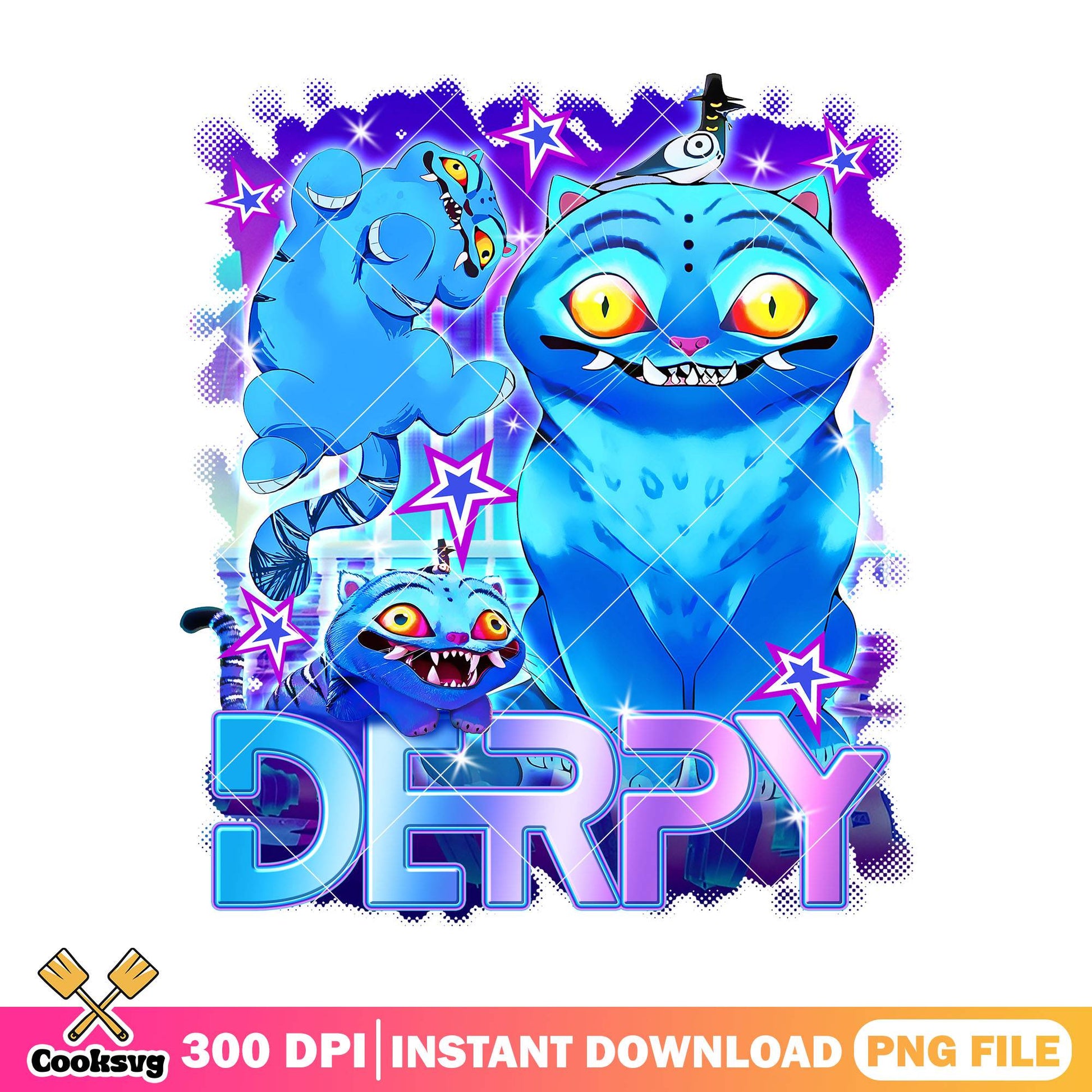 Derpy vibrant design png, cute derpy png, kpop netflix png