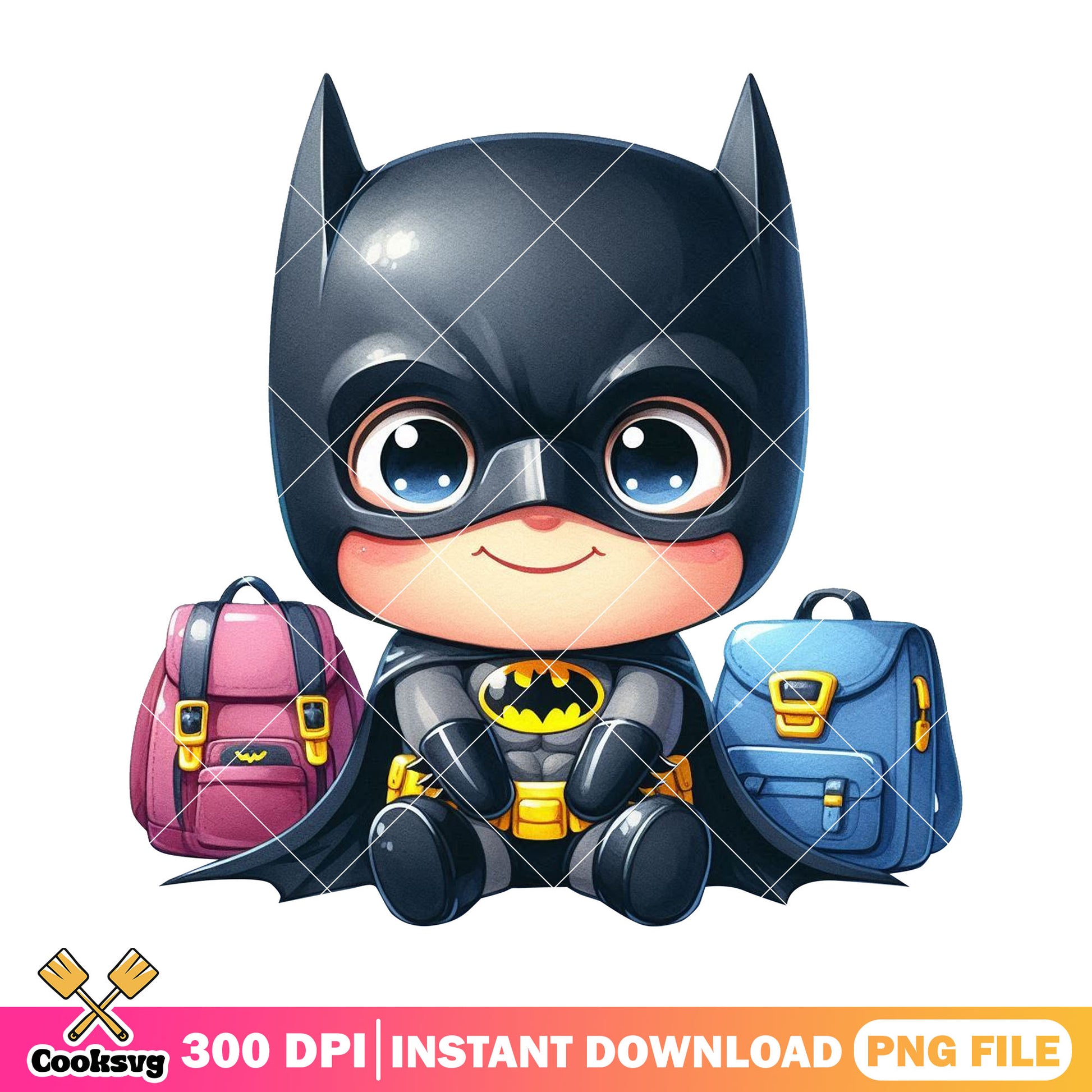 Design batman backpacks png, chibi batman png, when is back to school png