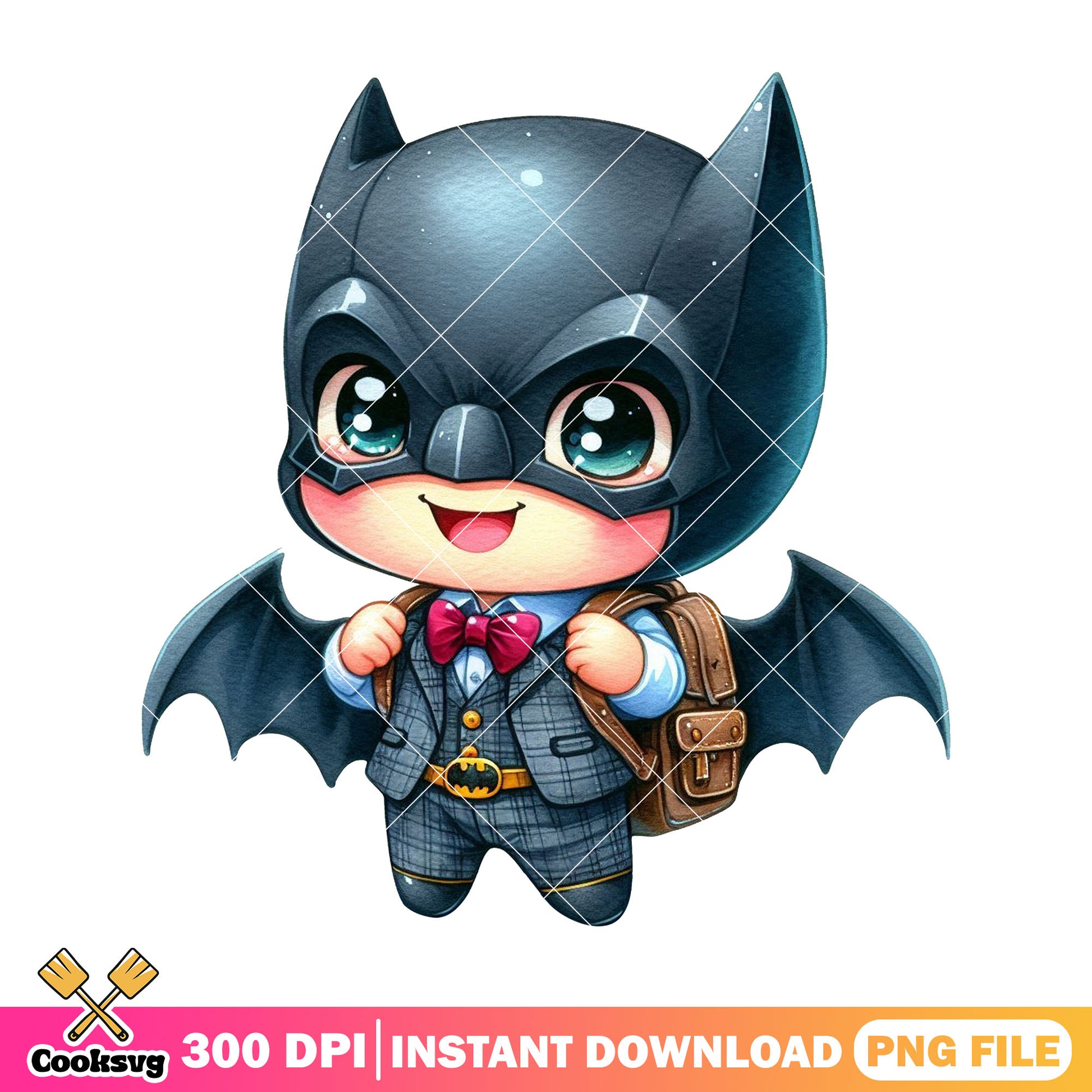 Design cute batman png, dc art png, welcome back to school png
