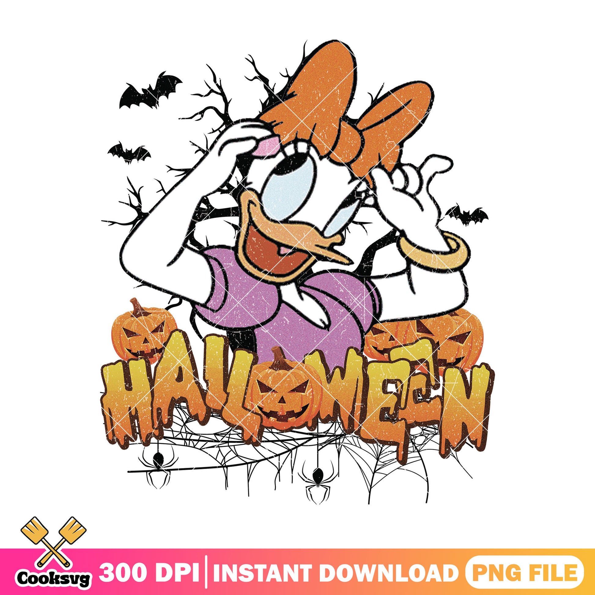 Design daisy disney file png, disney daisy png, halloween spirit png