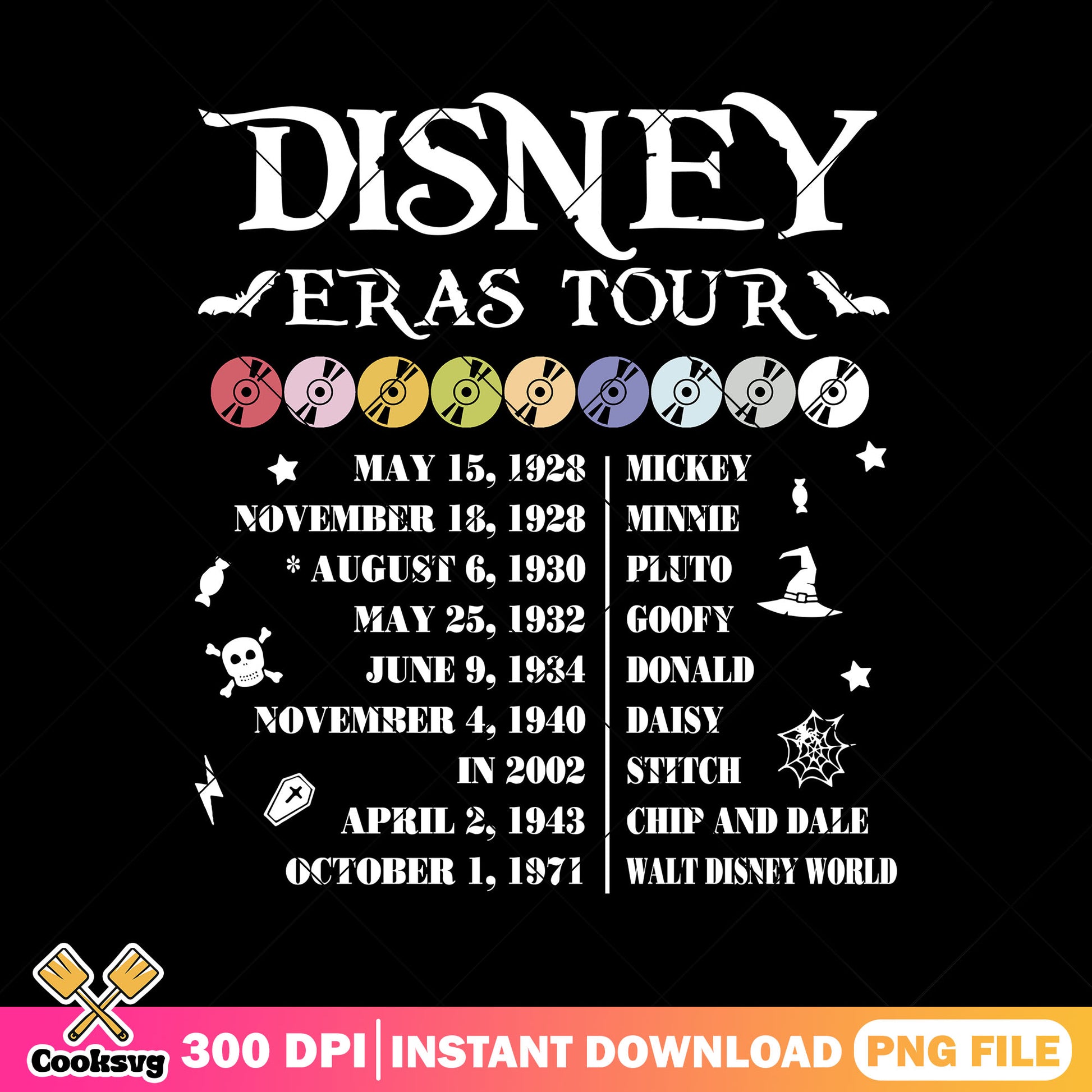 Design eras tour file png, disney tour png, halloween day png