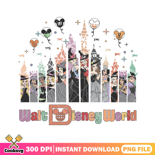 Design halloween princesses png, walt disney world png, cute princess png