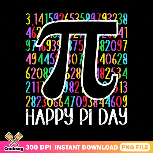 Design happy pi day png, pi number png, happy back to school png