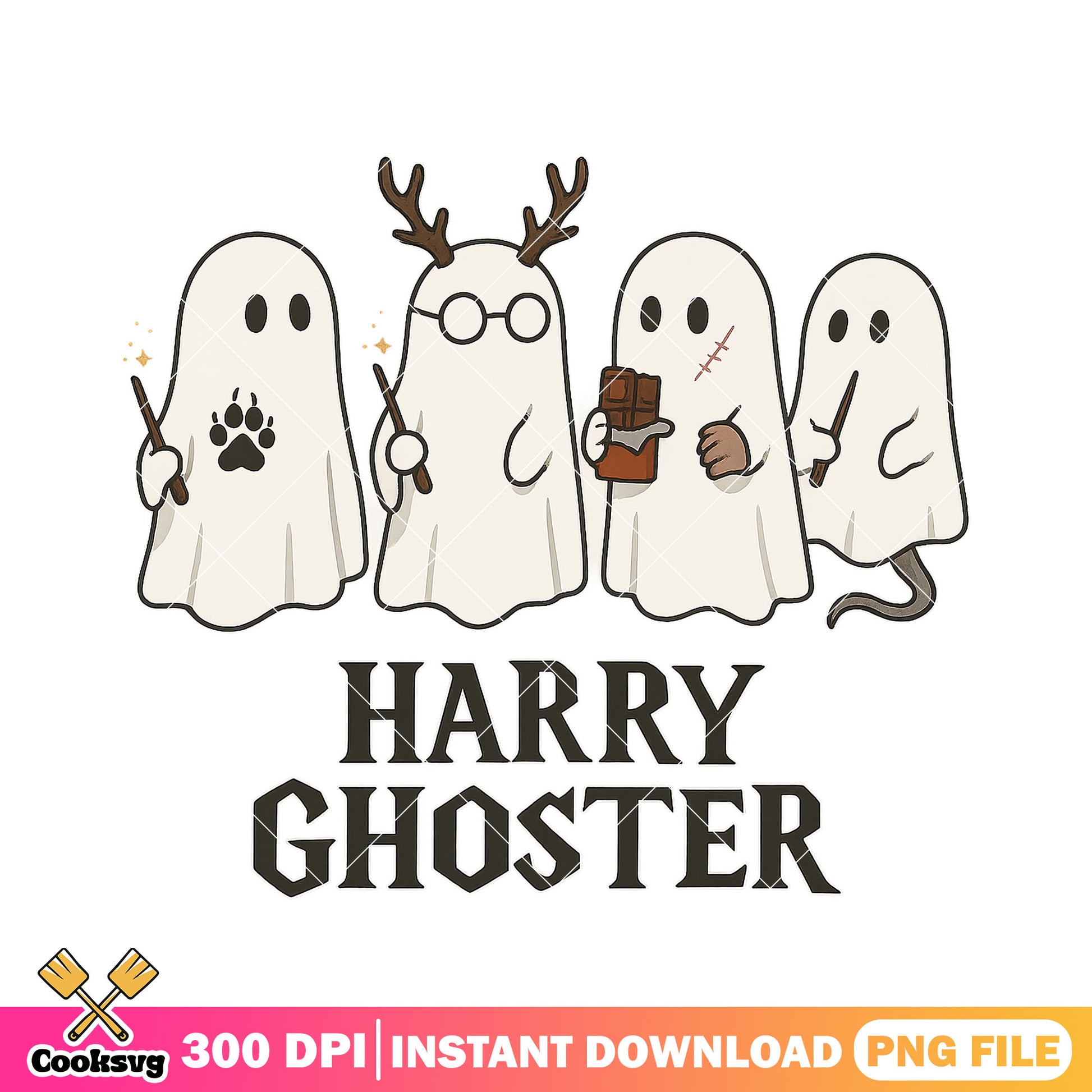 Design harry ghost costume png, harry ghoster png, cute ghost png