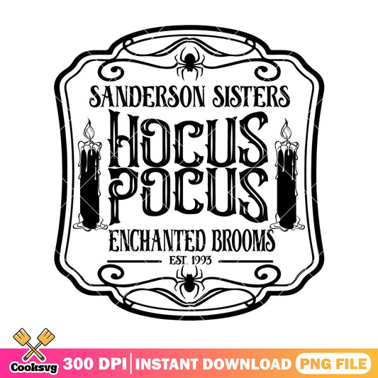 Design hocus pocus sanderson png, halloween decor png, art prints​ png