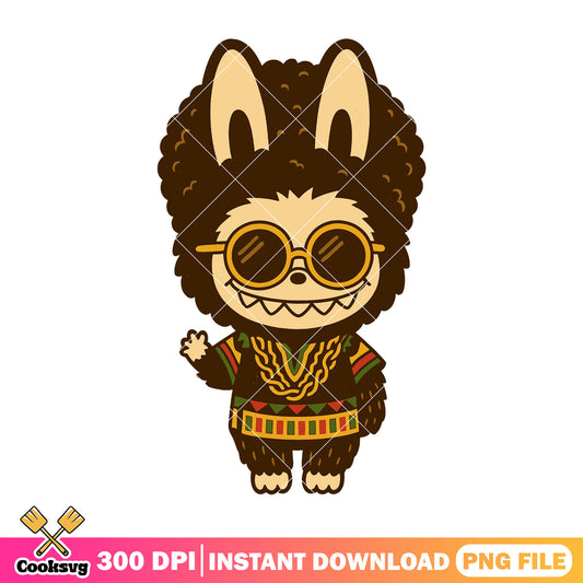 Design labubu funky character png, cute dolls png, labubu dolls png
