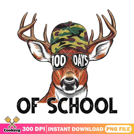 Design school 100 days png, going back to school png, deer animal png