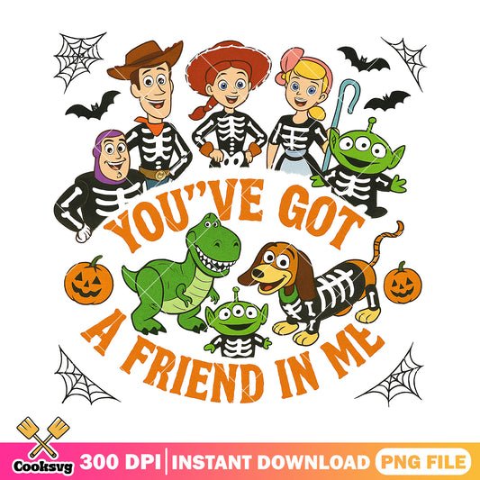 Design toy friends png, this is halloween png, toy art png