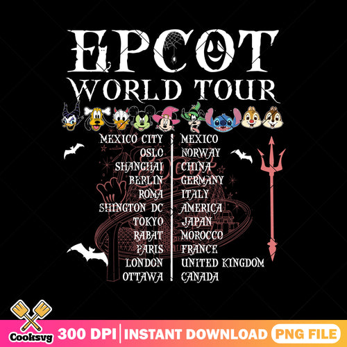 Design world tour epcot png, when is halloween png, mickey art png