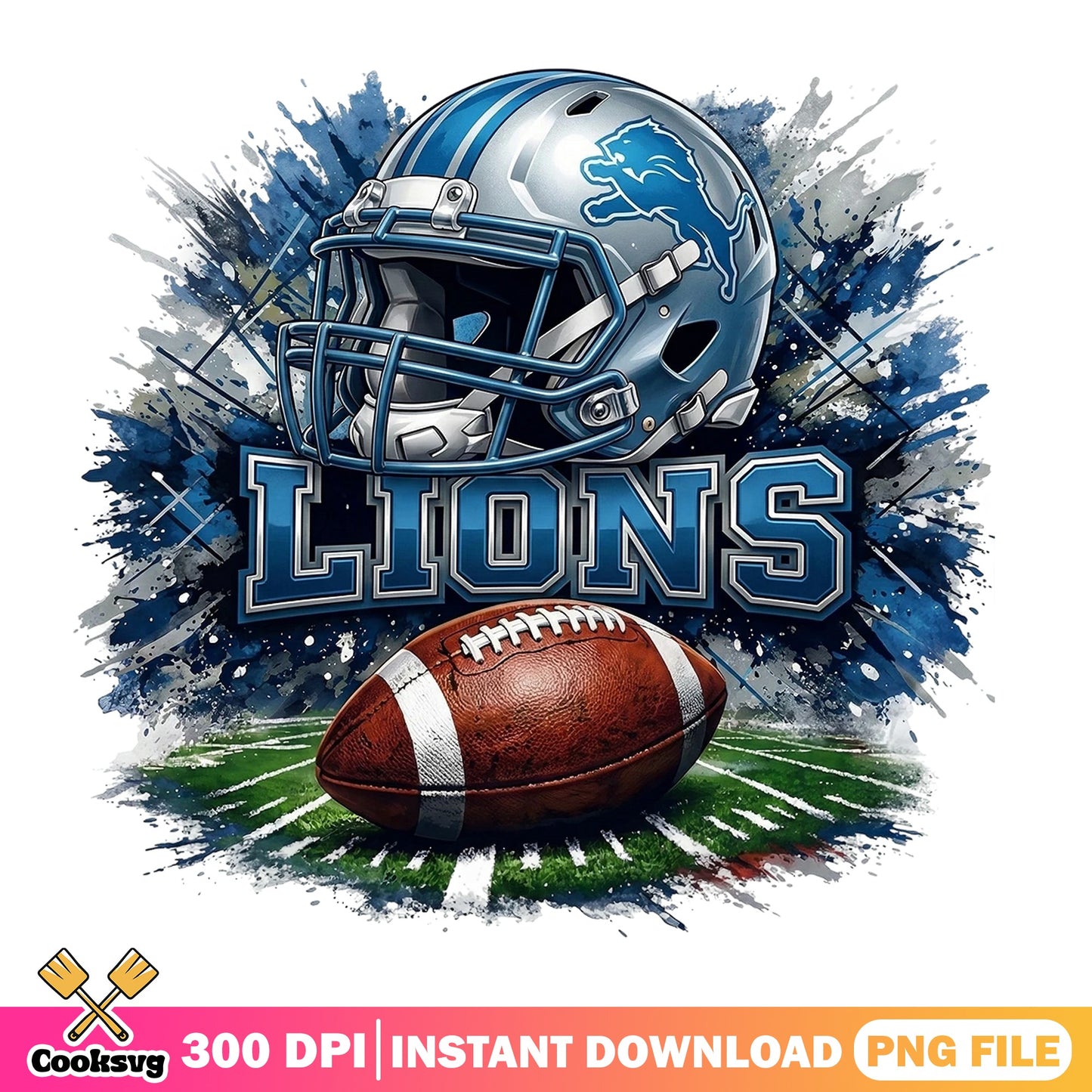 Detroit Lions Football Helmet PNG, Lions NFL PNG, Football PNG