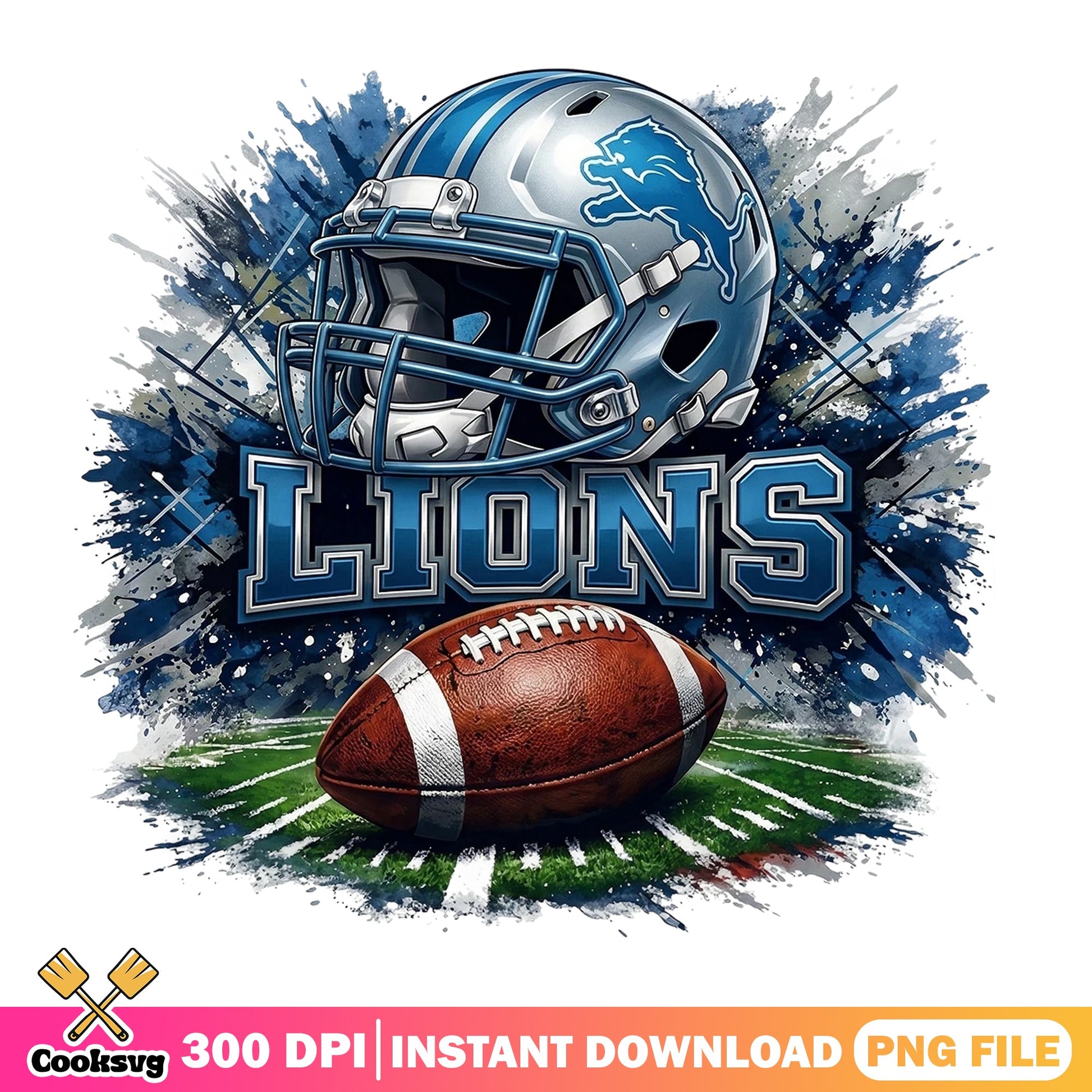 Detroit Lions Football Helmet PNG, Lions NFL PNG, Football PNG