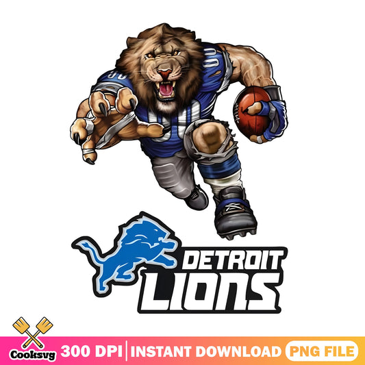 Detroit Lions Mascot PNG, NFL Football Team, Sports PNG