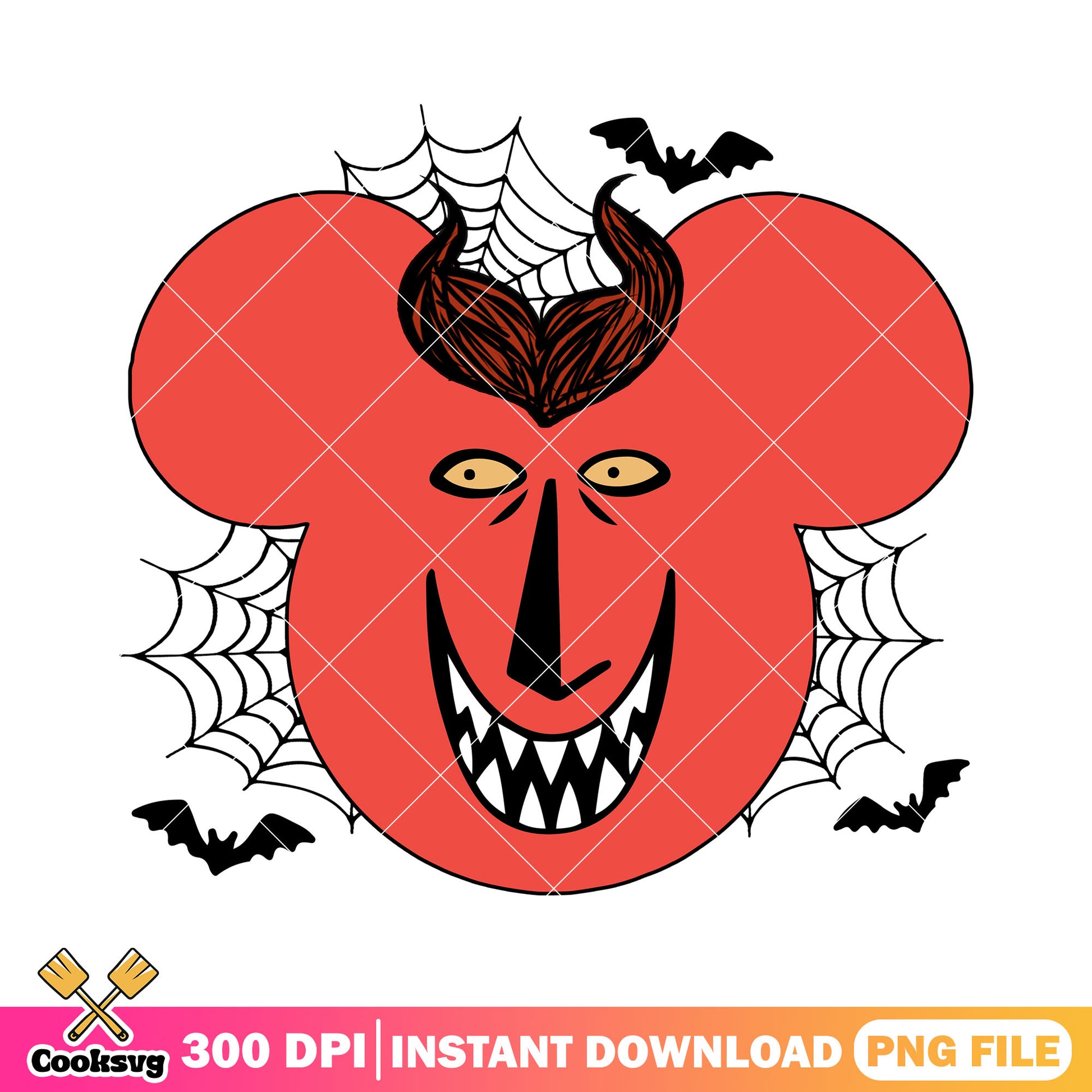 Devil mickey png, scary mickey mouse​ png, mickey halloween png
