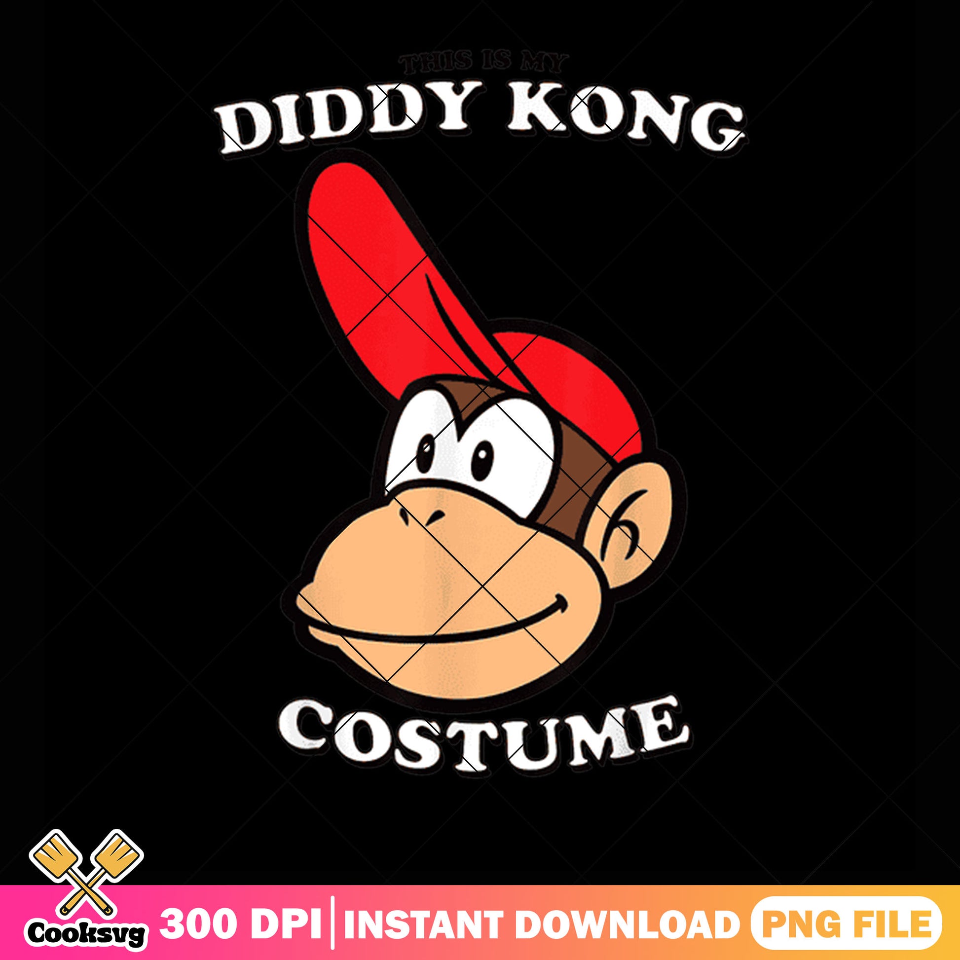 Diddy kong the monkey png, super mario character png, nintendo art png