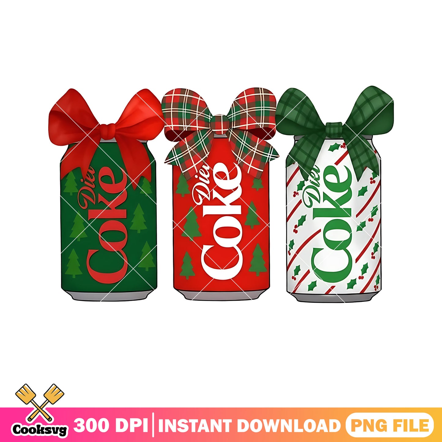 Diet coke christmas png, christmas png, christmas decor png