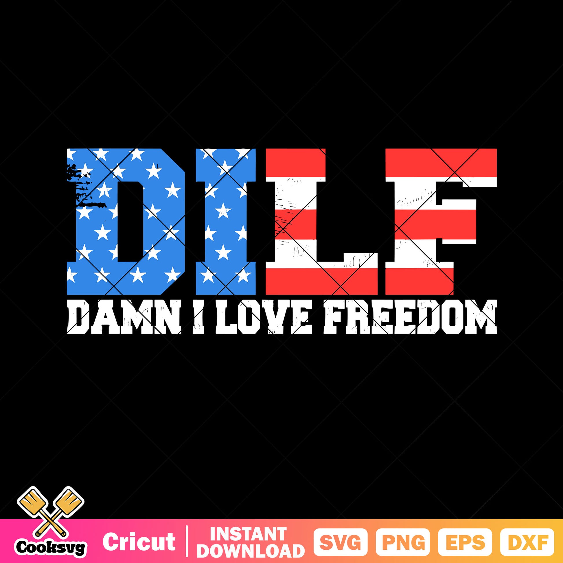 Dilf damn i love freedom svg, america flags​ svg, white star svg