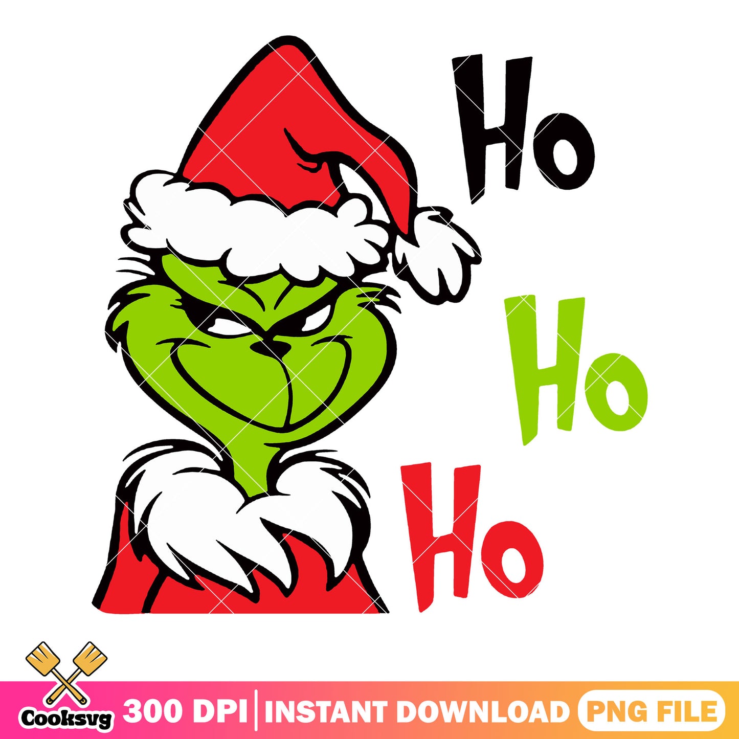 Disguise santa by grinch png, christmas monster png, santa hat png