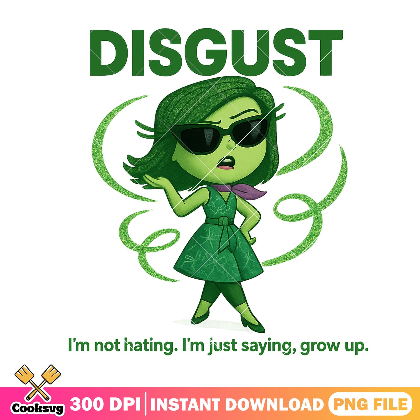 Disgust quotes png, disgust inside out 2​ png, inside out​ png