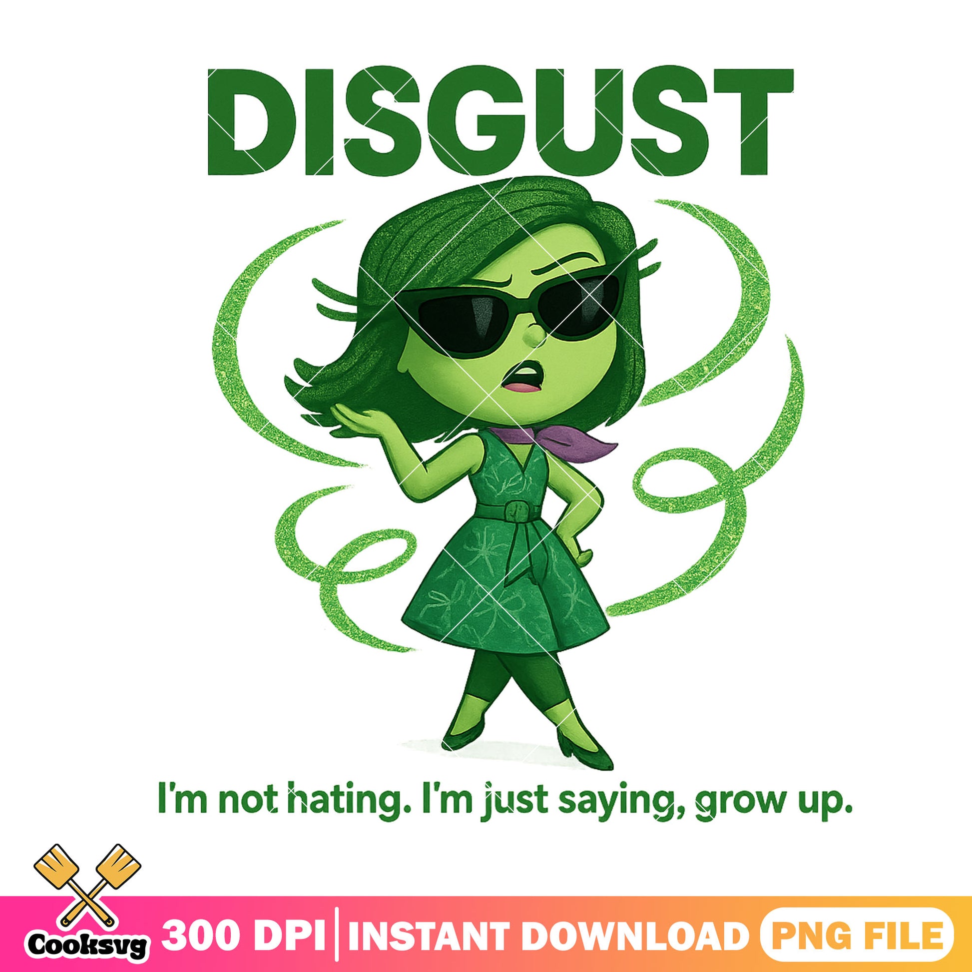Disgust quotes png, disgust inside out 2​ png, inside out​ png