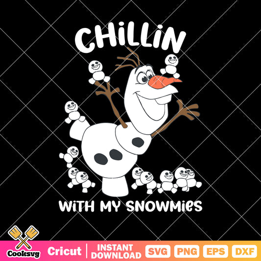 Disney Chillin with my snowmies svg