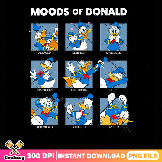 Disney Mickey And Friends Moods Of Donald Duck png, donald duck png