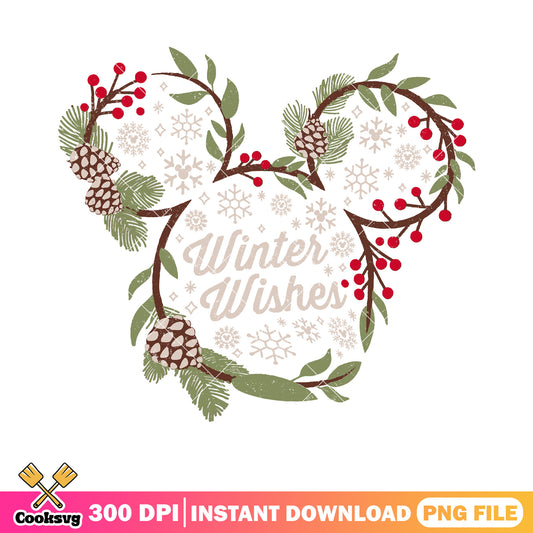 Disney Mickey Mouse Winter Wishes Vintage