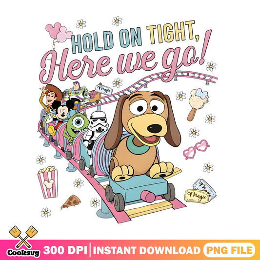 Disney Characters Roller Coaster PNG, Toy Story PNG, Mickey PNG