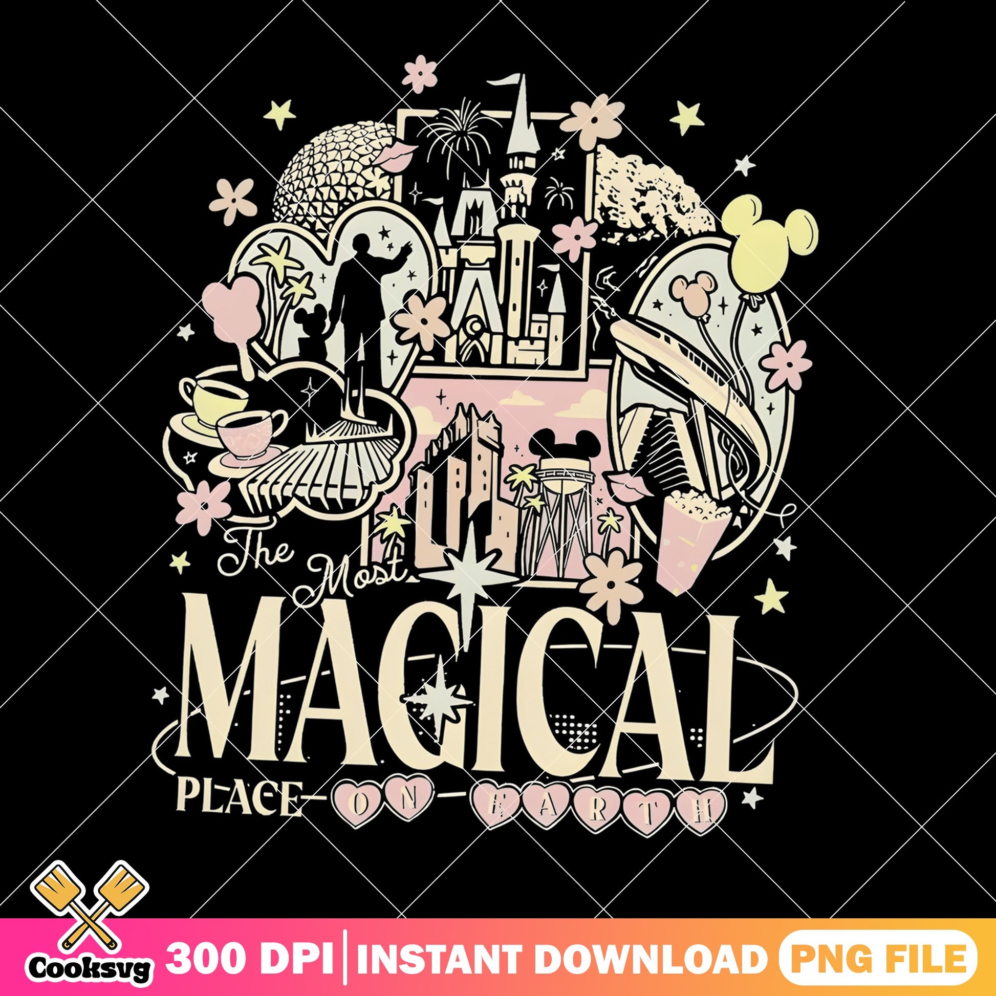 Disney Most Magical Place On Earth PNG, Disney Castle PNG, Disney Trip PNG