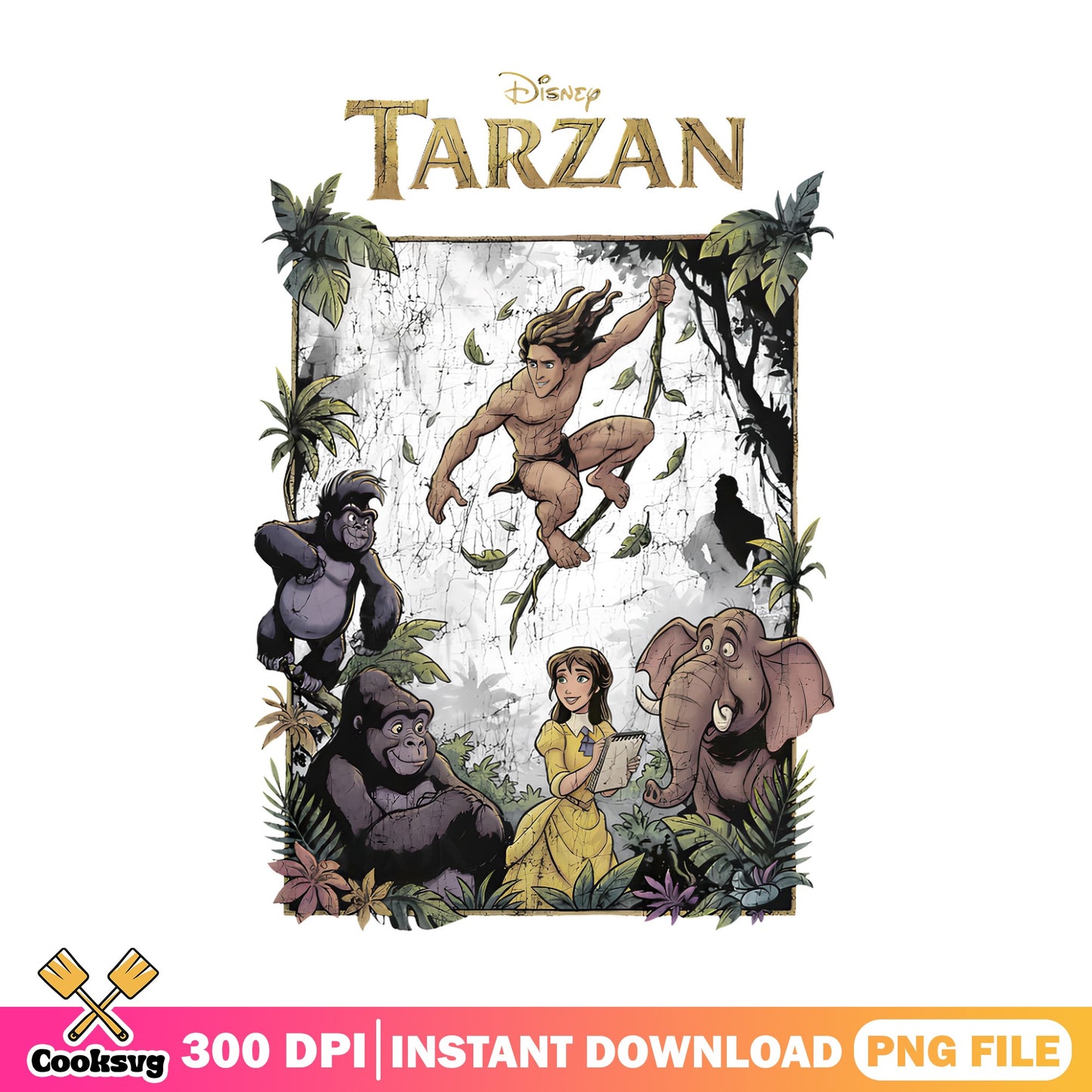 Disney Tarzan PNG, Tarzan And Jane PNG, Disney Movie PNG