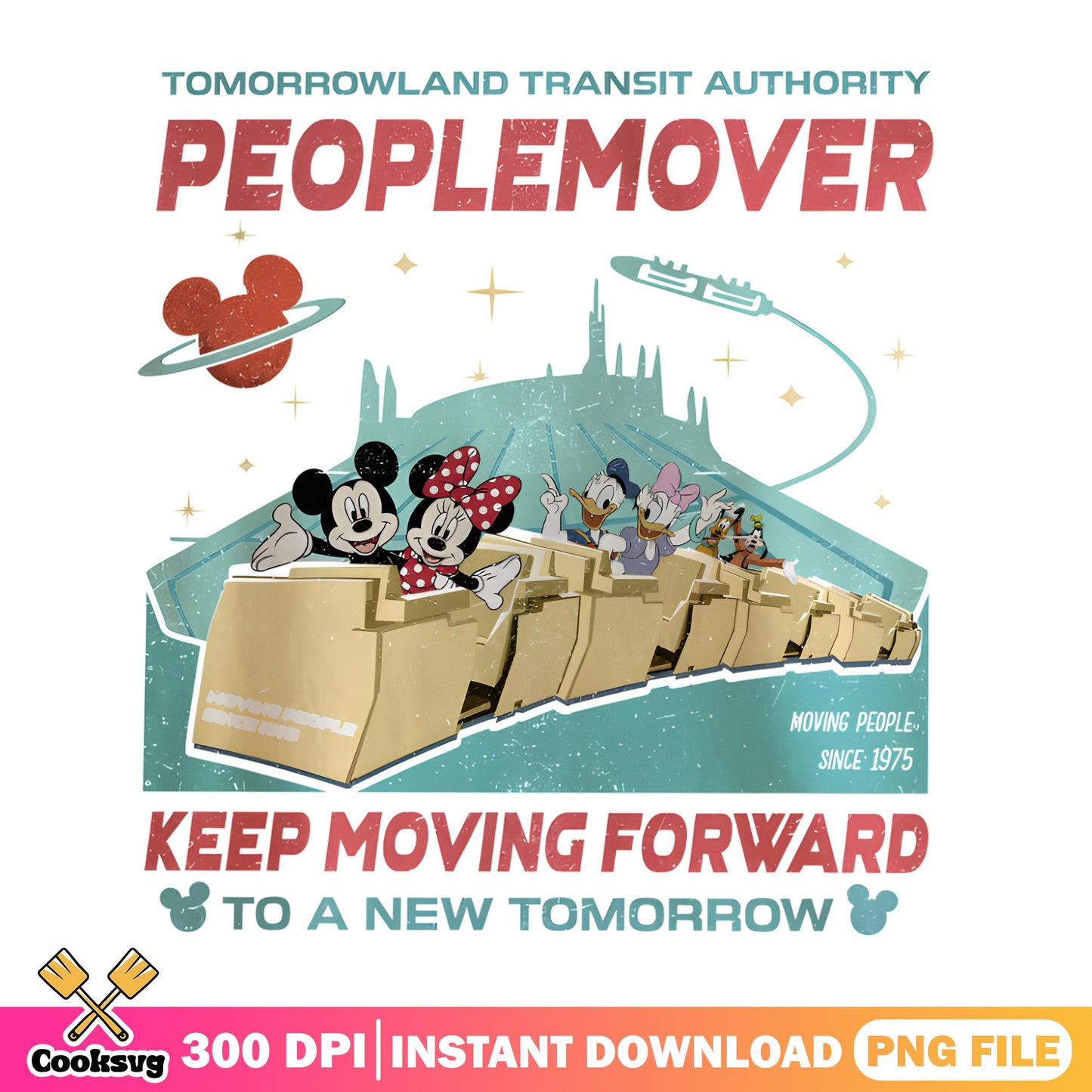 Disney Tomorrowland Peoplemover PNG, Mickey And Friends PNG, Disney Trip PNG