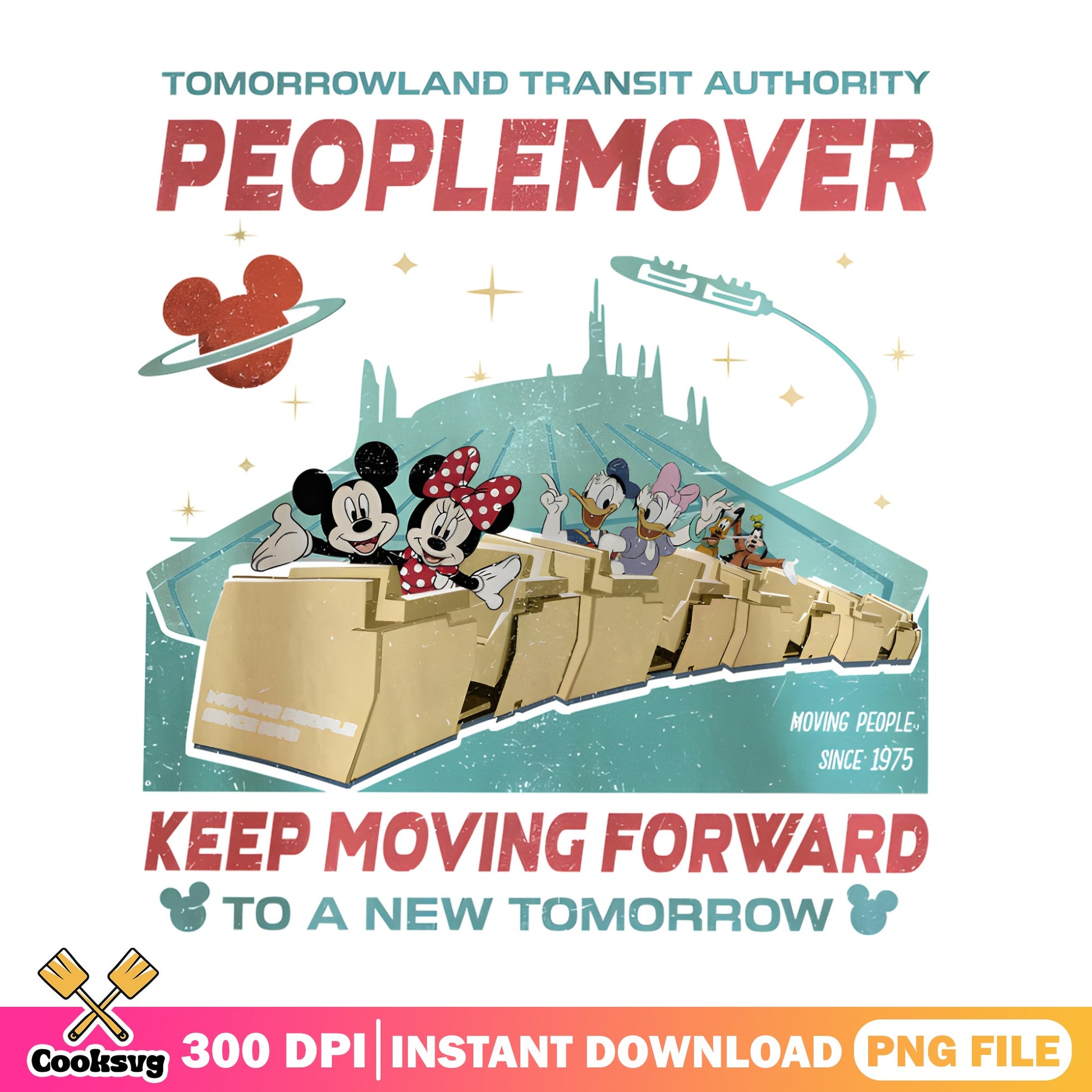 Disney Tomorrowland Peoplemover PNG, Mickey And Friends PNG, Disney Trip PNG