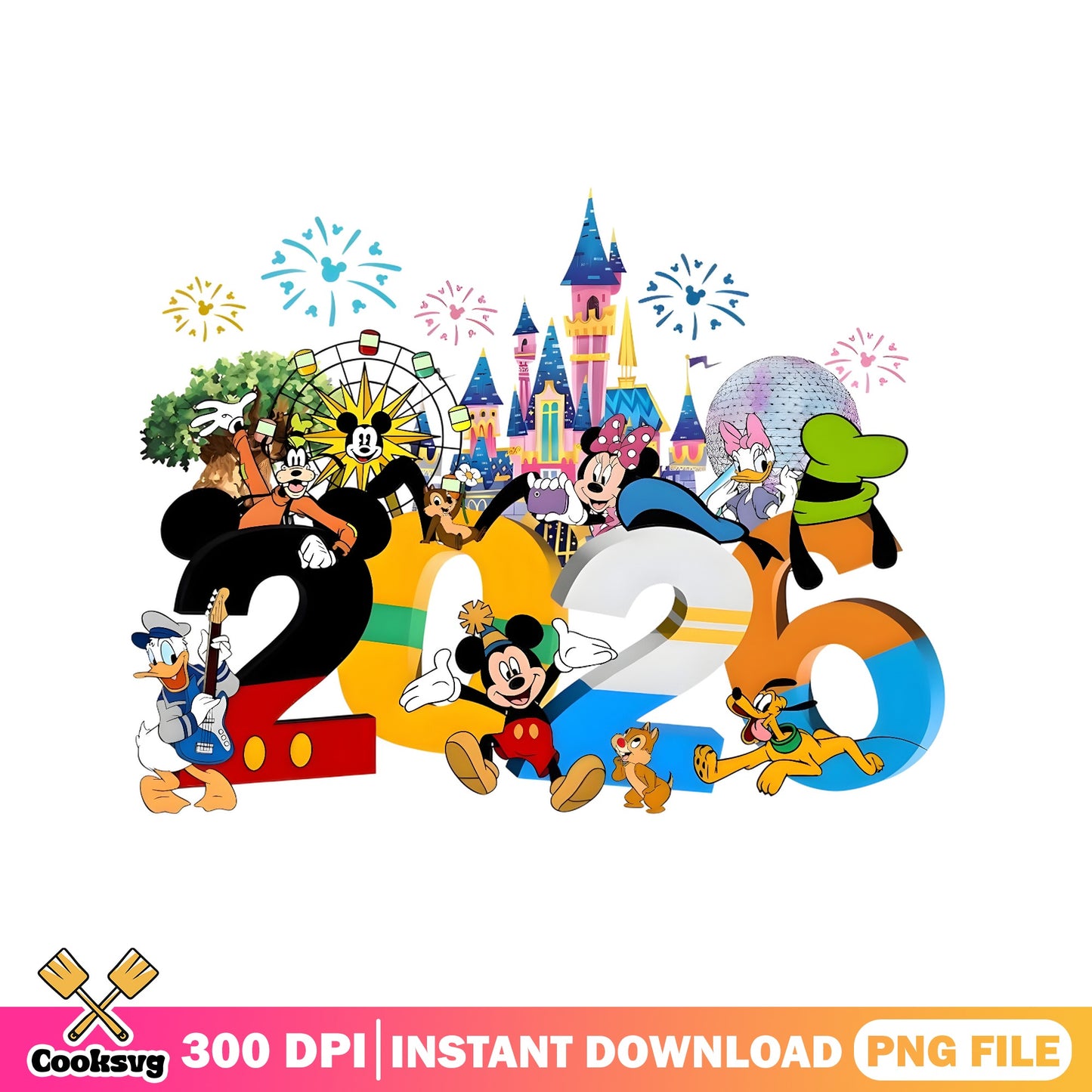 Disney Trip 2025 PNG, Mickey And Friends Castle PNG, Disneyland PNG