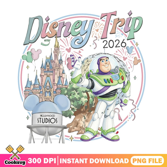 Disney Trip 2026 Buzz Lightyear PNG, Toy Story PNG, Disney PNG