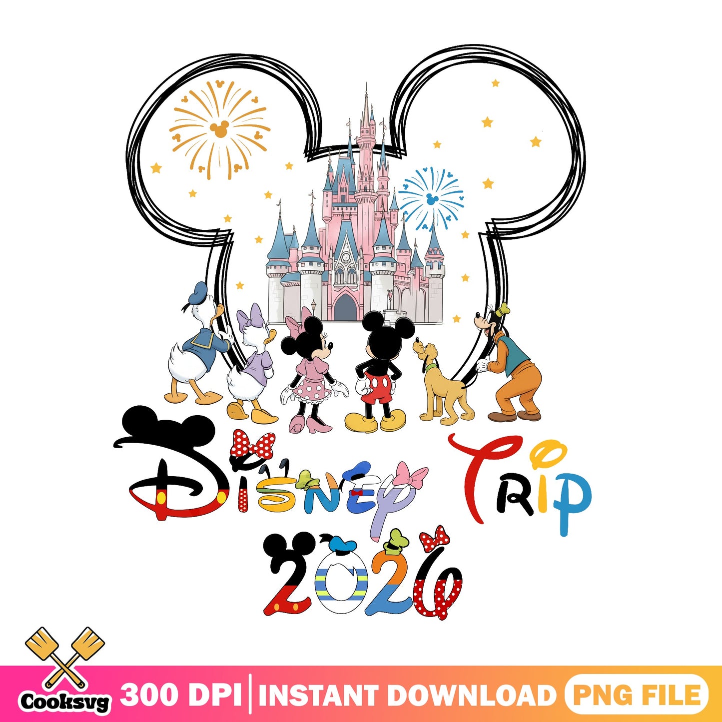 Disney Trip 2026 PNG, Mickey And Friends Castle PNG, Disney PNG