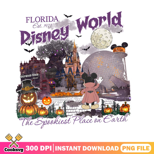 Disney World Halloween PNG, Mickey Mouse Spooky PNG, Halloween PNG
