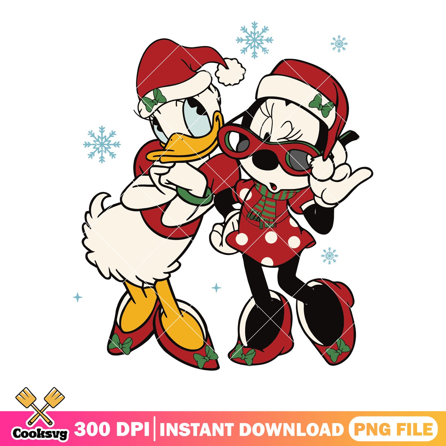 Disney besties christmas png, daisy christmas fashion png, besties png