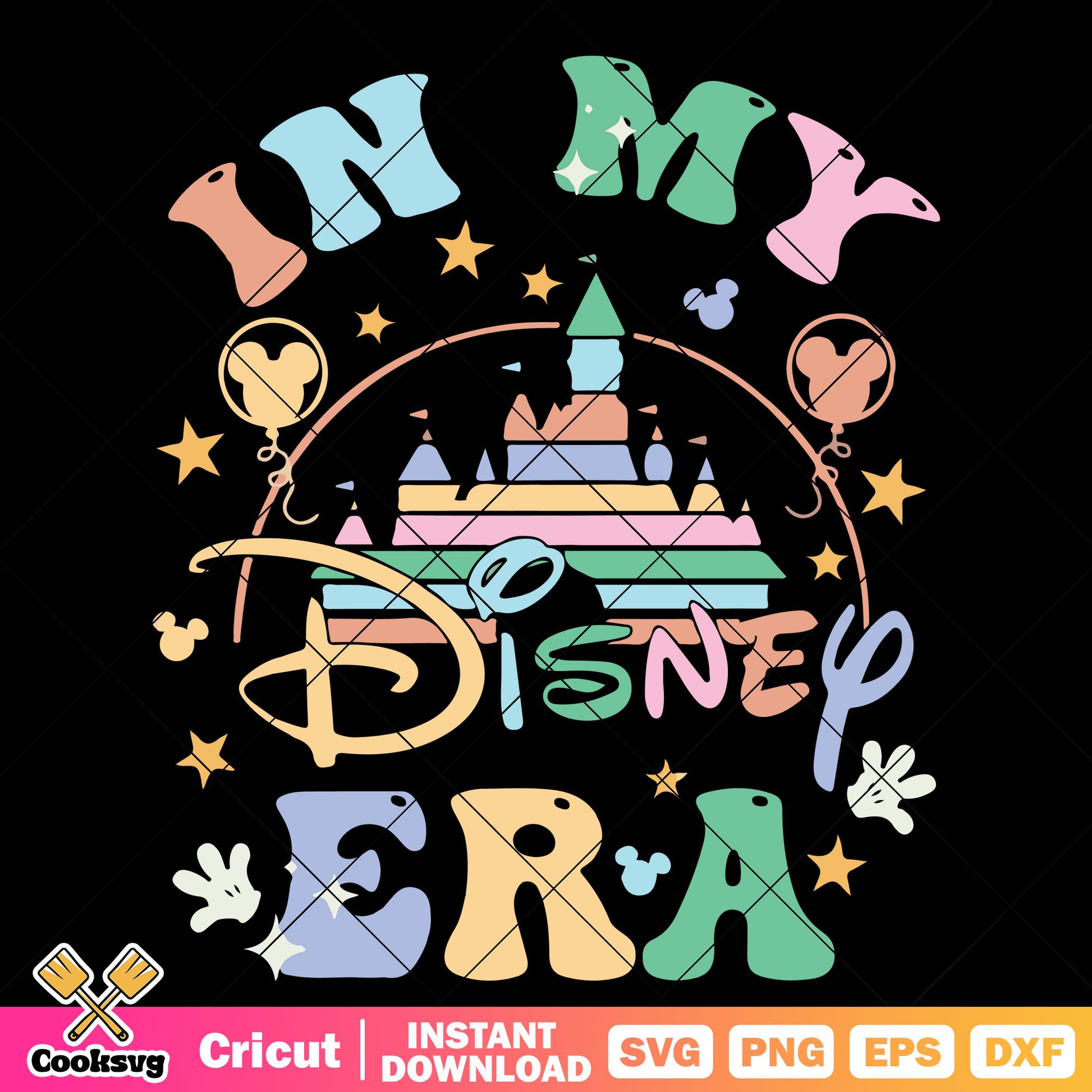 Disney castle in my disney era svg, disney castle svg, disney eras​ svg