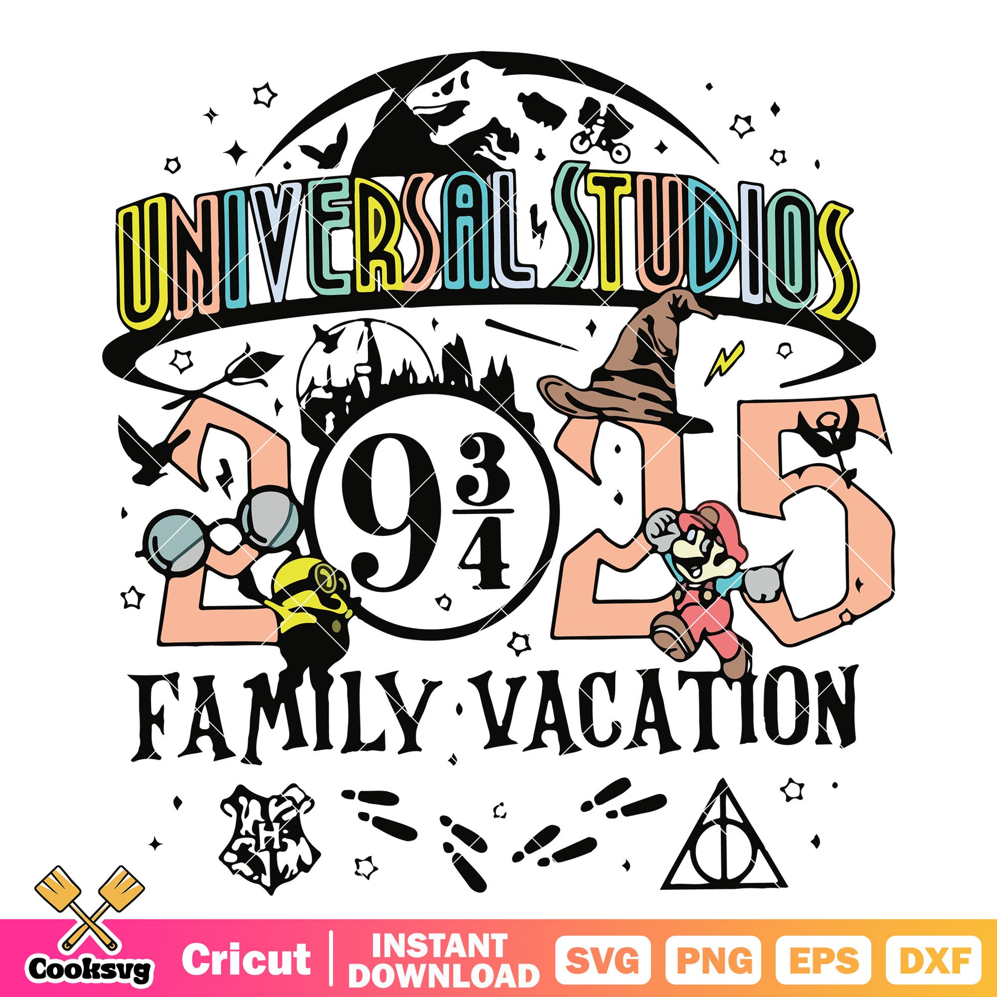 Disney castle universal studios 2025 svg, universal studios​ svg