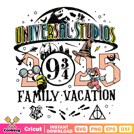 Disney castle universal studios 2025 svg, universal studios​ svg