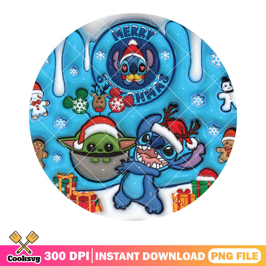 Disney christmas gifts png, stitch png, chtistmas gifts png