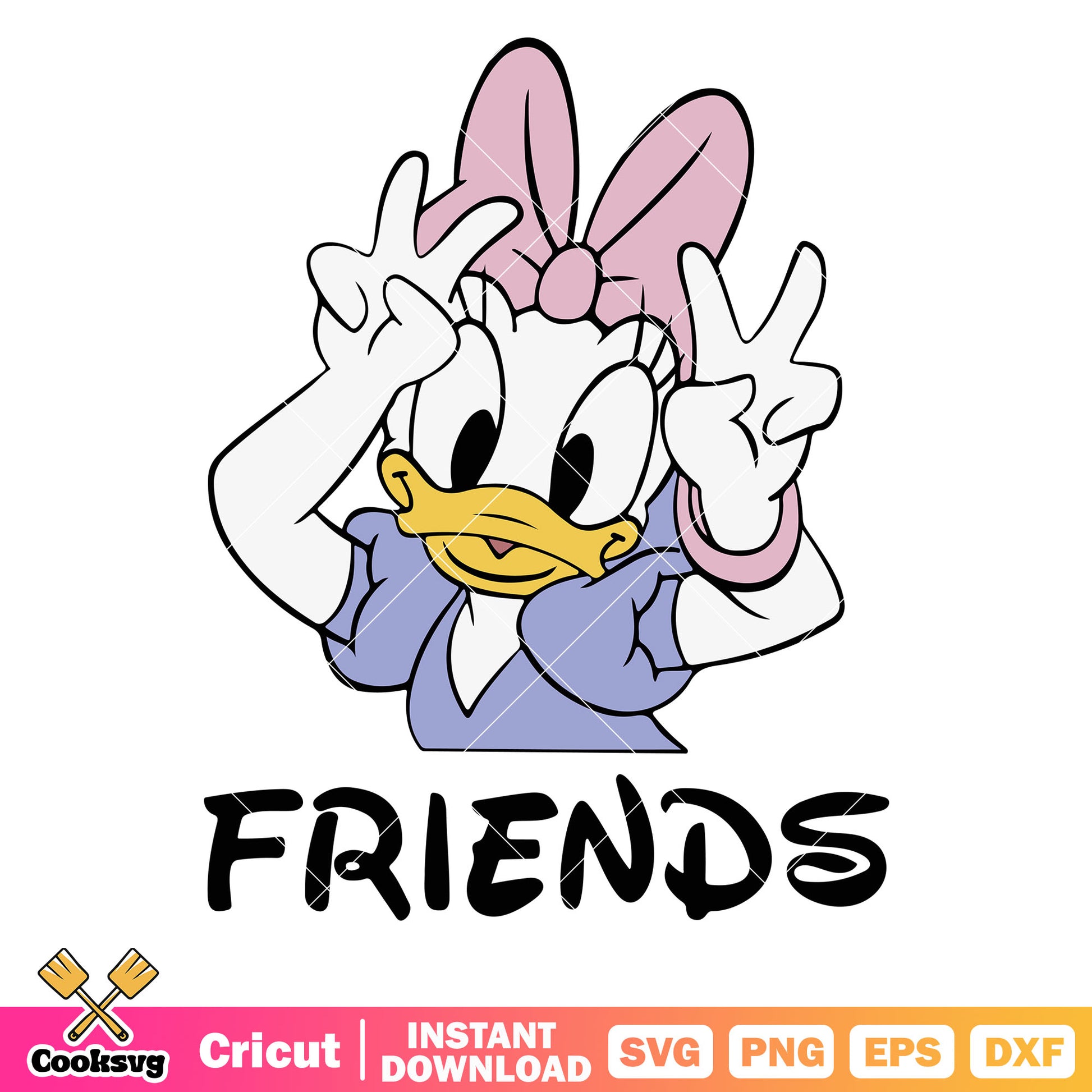 Disney daisy duck friends svg, disney daisy duck svg, disney friends svg