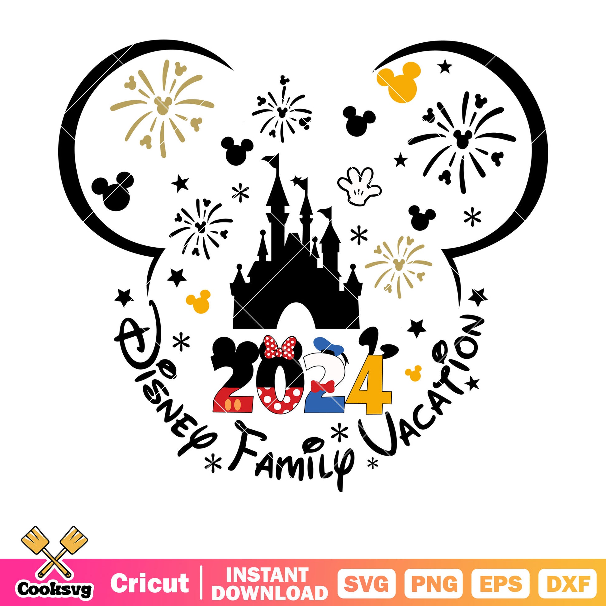 Disney family vacation mickey castle svg file, disney family vacation svg